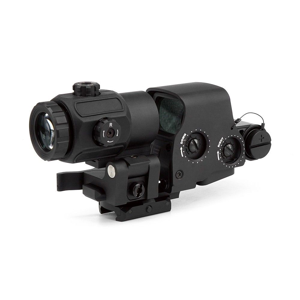 SpecPrecision EXPS3-style red dot with G43 magnifier for airsoft