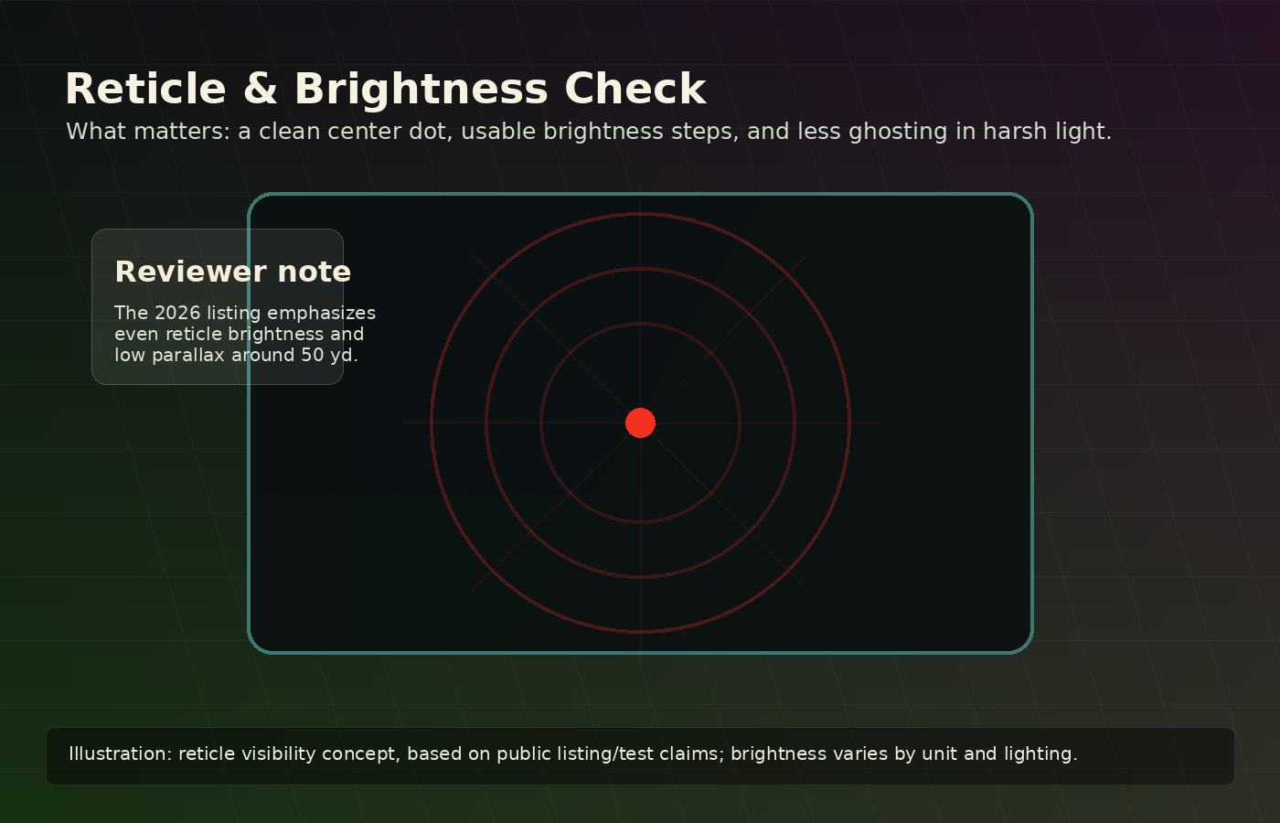 SpecPrecision EXPS3 reticle brightness check