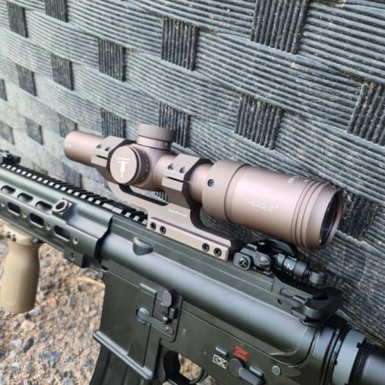 T-Eagle ER 1.2-6x24 mounted on an airsoft DMR style setup