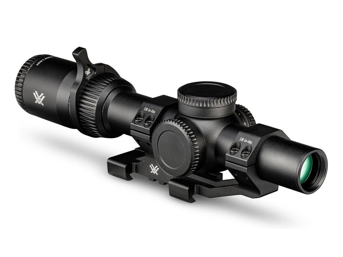 Real Vortex Venom 1-6x24 and Sport Cantilever Mount bundle image. The article now uses product photos plus pure text explanations instead of text-heavy graphic cards.