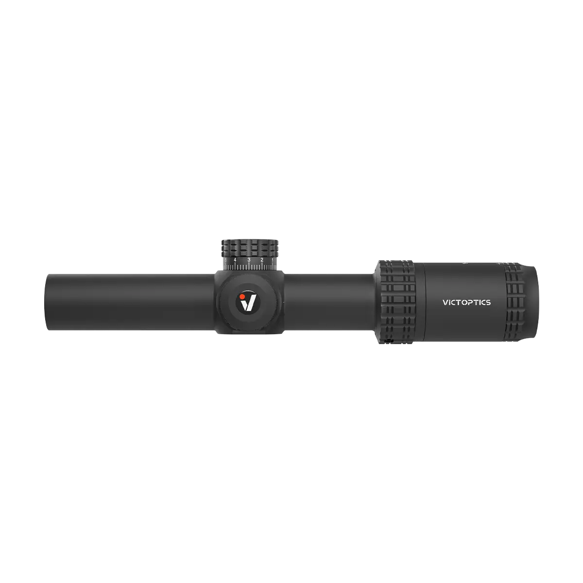VictOptics S6 lens coating and reticle close-up
